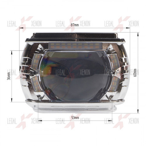 я Уценка! LED линзы дальнего света Aozoom ALPS-02 (ДХО + Поворот) гарантия 1 месяц